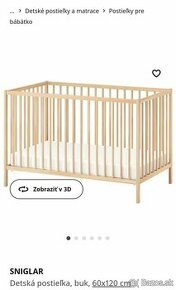 Detska postielka Ikea s matracom - 1