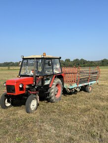 Zetor 4911 3 valec Biele špz + vlečka + kosačka 165