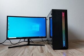 Herný pc Ryzen 5 3600 3,60ghz/16GB/NVME/GTX1070 8GB+24LCD