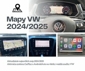 Aktualizácia navigácie VW Mapy 2025 Carplay Kodovanie