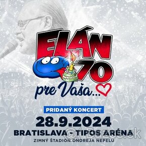 Predám 2 lístky na koncert Elánu