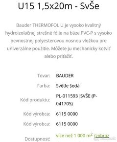 PVC fólia Bauder, Fatrafol 810, Sikaplan