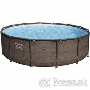 Predám bazén Bestway Steel Pro Frame Rattan 3,66 x 1 m.