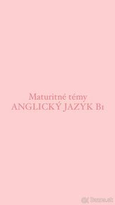 Maturitné témy - anglický jazyk