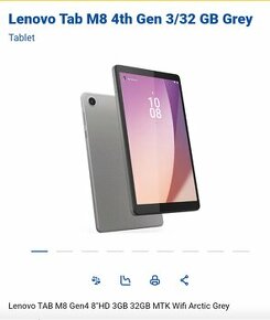 Predám tablet Lenovo M8 4gen