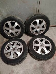 4ks alu disky orig. Škoda 5x100 R15 pneu 195/65 r15 5mm