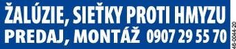 Sieťky proti hmyzu. Okenné a dverové. Dodanie 5-7 dní