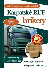 RUF BRIKETY -  kamiónové dodávky celá SR