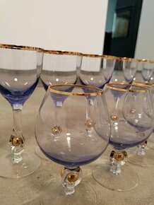 Krištáľové modré poháre