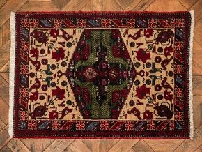 Perský kobereček s pávy / předložka Afshar 100 X 69 cm