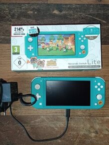 Nintendo Switch lite + 128gb micro SD + hry