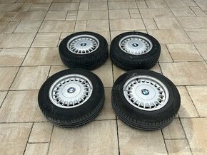 Disky BMW styling 2 - 5x120 R15 + krytky + Letne pneu