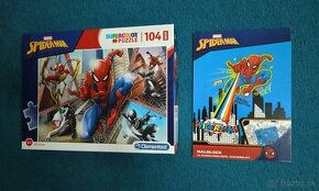 Puzzle Spiderman + Omaľovánky s nálepkami - 1