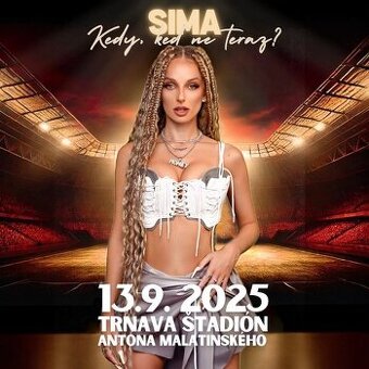 Koncert SIMA: Kedy keď ne teraz? Štadión TRNAVA 13.9.2025