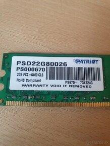 DDR2 Patriot 2Gb, PSD22G80026