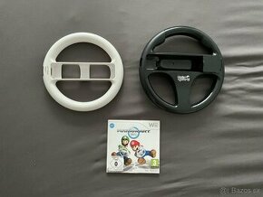 Nintendo Wii - hra Mariokart + 2 volanty - 1