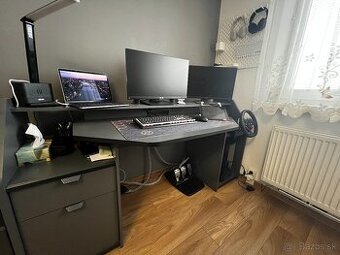 PC písací stôl Set-up čierny