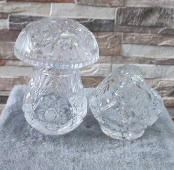 Broušený křišťál, košíček a dóza Bohemia Crystal