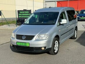 ► VW CADDY MAXI 1,6 MPI-75 KW, 7 MÍST, PARK.SENZORY, NAVI ◄