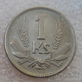 Mince 1 Koruna 1945 UNC stav  Slovenský štát 1939-1945