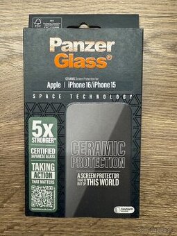 PanzerGlass Ceramic Apple iPhone 16/15 s inštalač. rámčekom