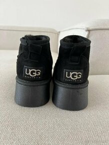 Ugg platform mini dámske čižmy čierne