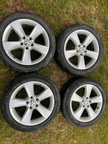 Predám alu disky VW s pneu 5x112 r17