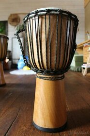 Djembe Mahagón 60,5x 29 cm + poukaz na kurz bubnovania - 1