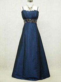 Krásne modré spoločenské šaty - 42 -48 XXL