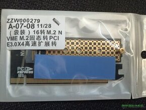 Predám redukciu M.2 NVMe na PCI-E 16x