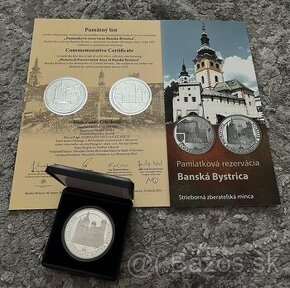 20 Euro Banská Bystrica PROOF 2016 + pamätný list