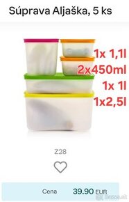 5-set nádoby Aljaška do mrazničky Tupperware 39,90€