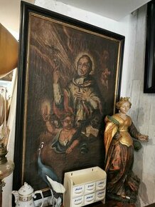 Predám barokový obraz svätý Nepomuk