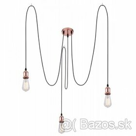 NOVÁ Visiaca lampa 3bodova so ziarovkami Vintage - 1