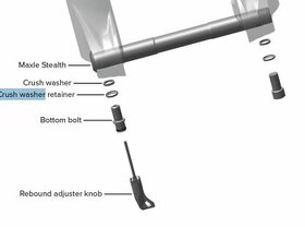 Rock Shox Crush washer, crush washer retainer