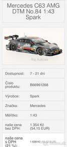 Mercedes amg c63 dtm #84 1:43