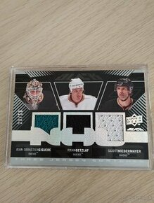 Predám hokejovú kartu jersey trio Giguere/Getzlaf/S.Niederma - 1