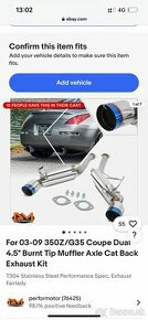 Nissan 350z nerezovy axle-back vyfuk