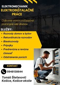 Elektroinštalačné práce domov a bytov za najlepšie ceny.