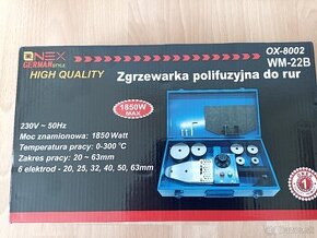 Polyfúzna zváračka na plastové rúry Onex / 1850W