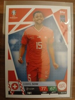 Futbalové kartičky TOPPS MATCH ATTAX EURO 2024-obyčajné SUI