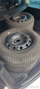 Predám plechové disky + zimné gumy 5x100 195/55 r15