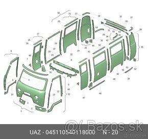 UAZ 452 predám karosárske diely