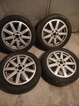 4ks alu disky 5x112 R17 pneu 225/50 r17 - 1