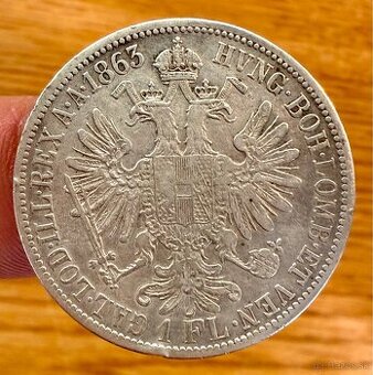 Predám 1 Florin 1863 A