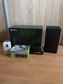 Xbox Series X + gamepad + 6 hier (komplet balenie)