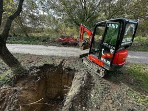 Zemné práce a výkopove práce minibagrom Kubota , bager