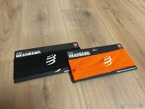 Compressport On/Off Black Bežecké čelenky čierna a oranžová