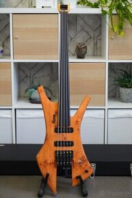 Basgitara 5 strunová fretless headless