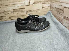Remonte - Rieker 40 - dámske čierne topánky s membránou - 1